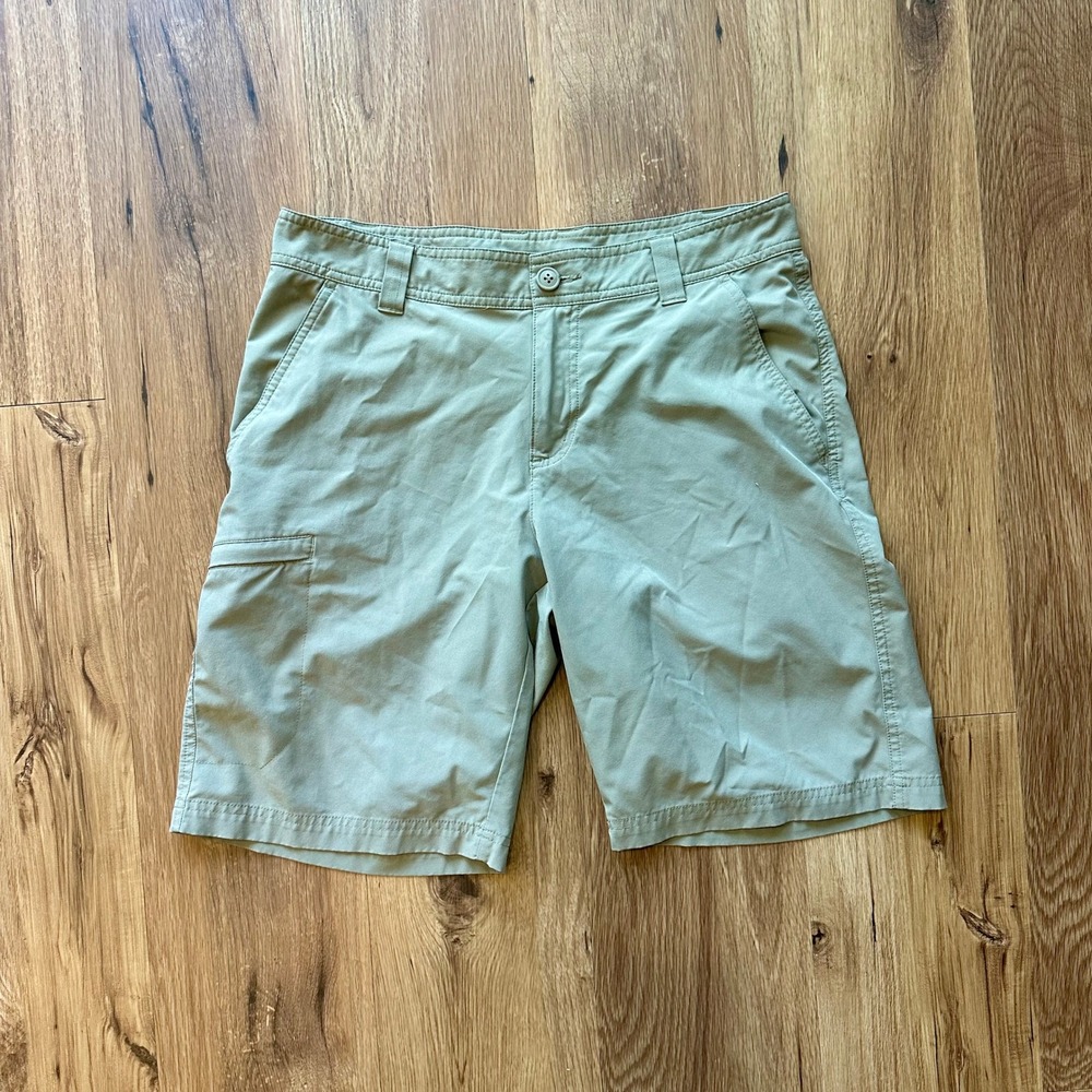 Columbia Omni-Shield Mens Hiking Shorts Sage Green‎ Khaki Size 32 Outdoor Cargo